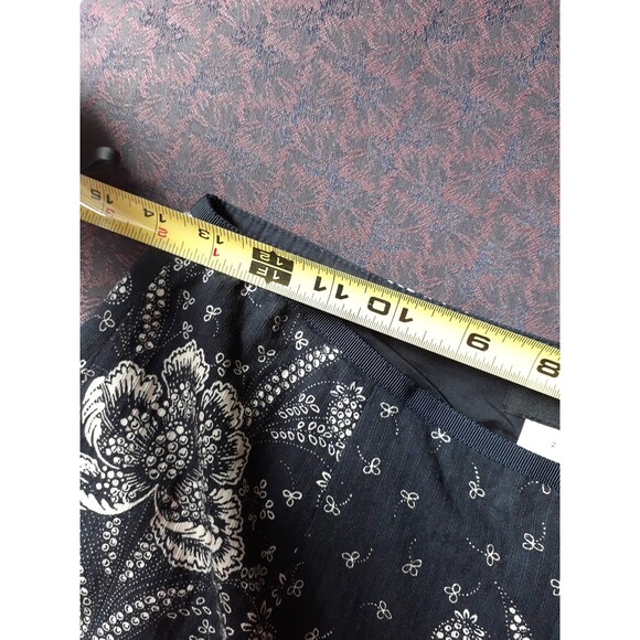 J. Crew navy blue summer skirt cotton boho 2 xs s paisley floral j.crew - Picture 8 of 8